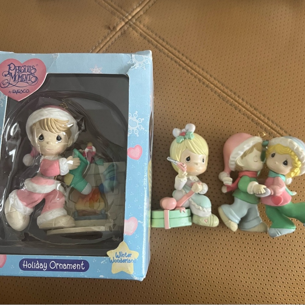 Three Precious Moments Winter Wonderland Ornaments